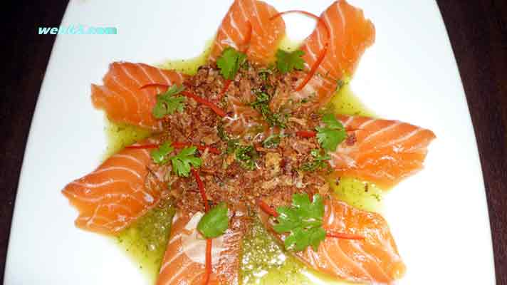 Salmon Sashimi in Phnom Penh