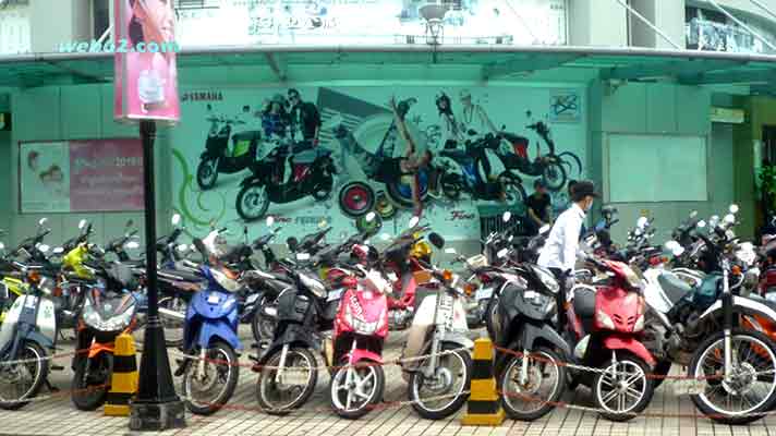 Motorbikes in Cambodia