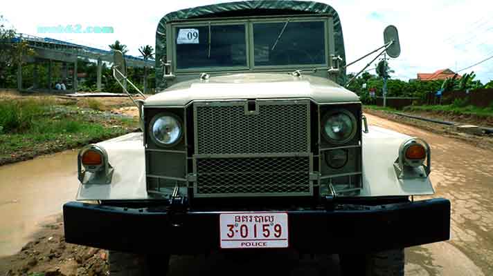 Police Truck in Cambodia