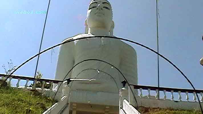 photo from the white Kandy Buddha statue in Sri Lanka