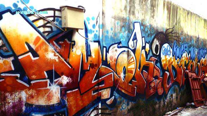 Photo Graffiti in Phi Phi Island Thailand